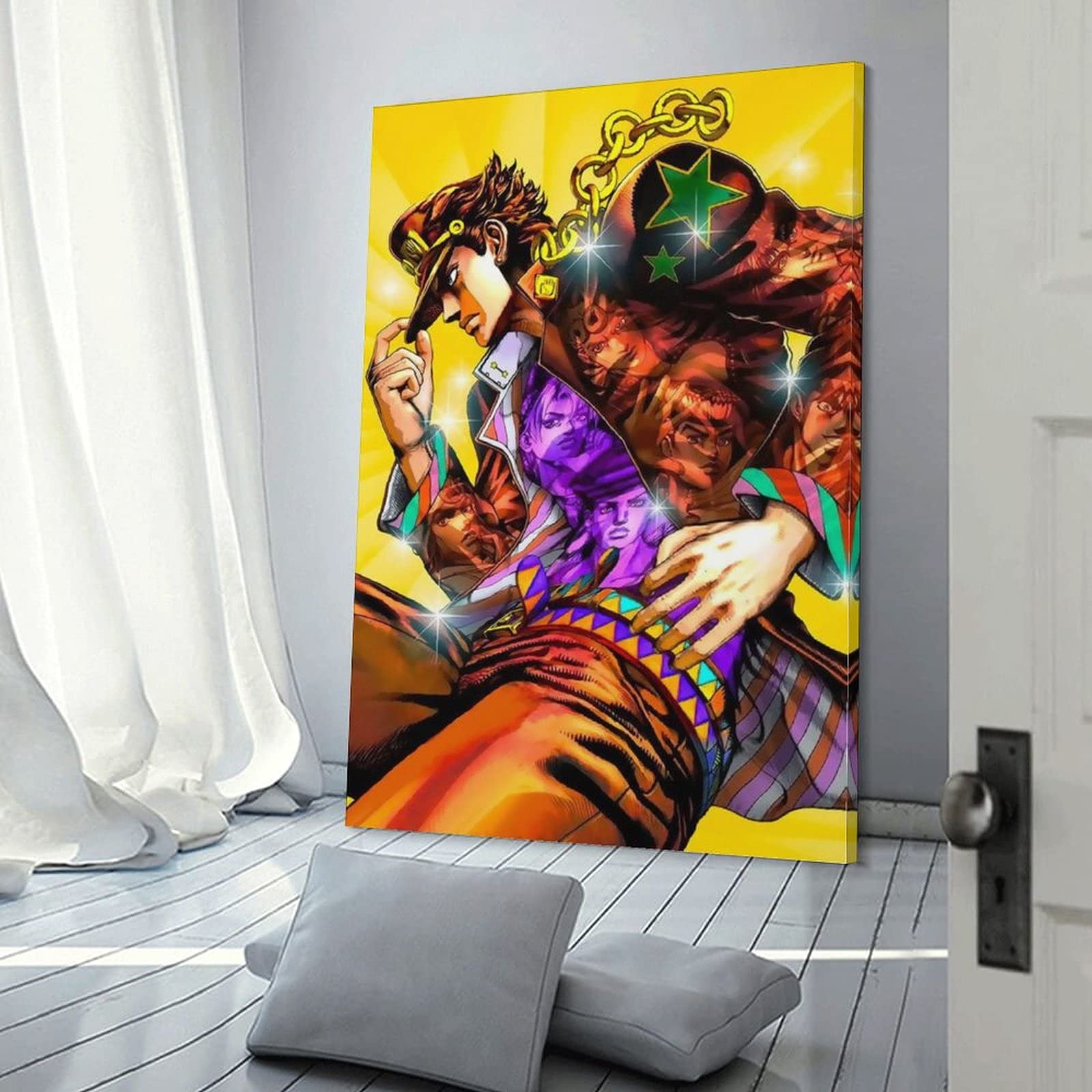 Amazon｜ジョジョの奇妙な冒険空条承太郎アニメキャンバスアート